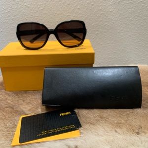 FENDI sunglasses and case.